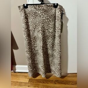 Rachel Zoe leopard midi skirt